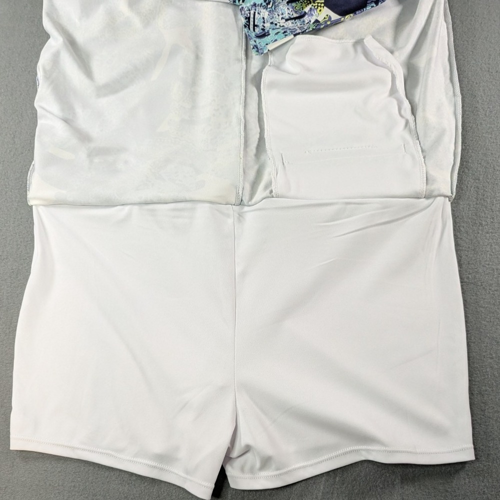 Coral Bay Golf Womens Tropical Paisley Floral Performance Skort Large Blue Green - Picture 2 of 9